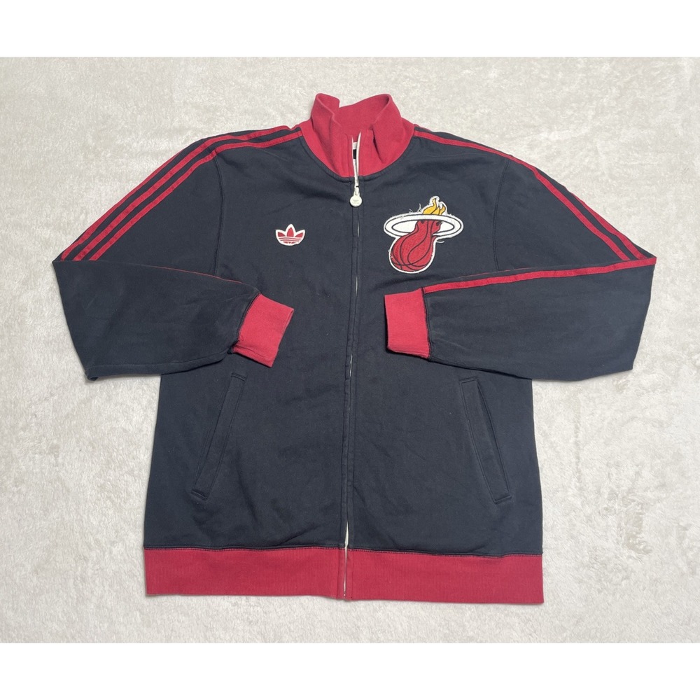 Adidas Miami Heat Jacket Men's Large NBA Limited Edition Full Zip Coat